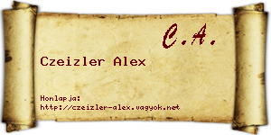 Czeizler Alex névjegykártya